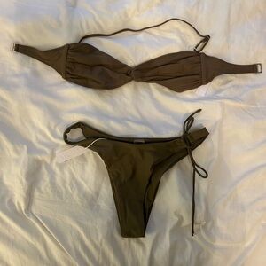 Olive green bikini from Bright Swimwear